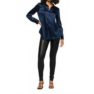 NEW MAX&MOI stretch leather leggings in black